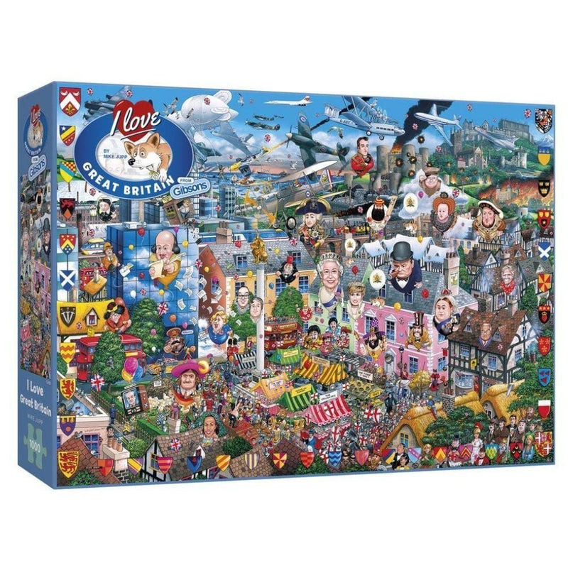 Puzzle - Gibsons - I Love Great Britain (1000 Pieces)