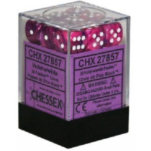 Chessex - 36D6 - Festive - Violet/White