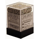 Chessex - 36D6 - Opaque - GREY/BLACK
