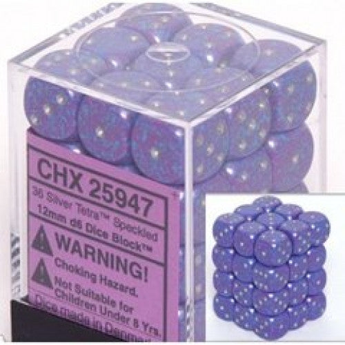 Chessex - 36D6 - Speckled - Silver Tetra