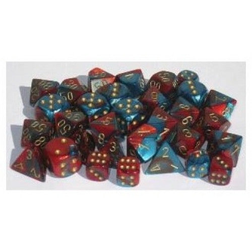 Chessex - 36D6 - Gemini - Red-Teal/Gold