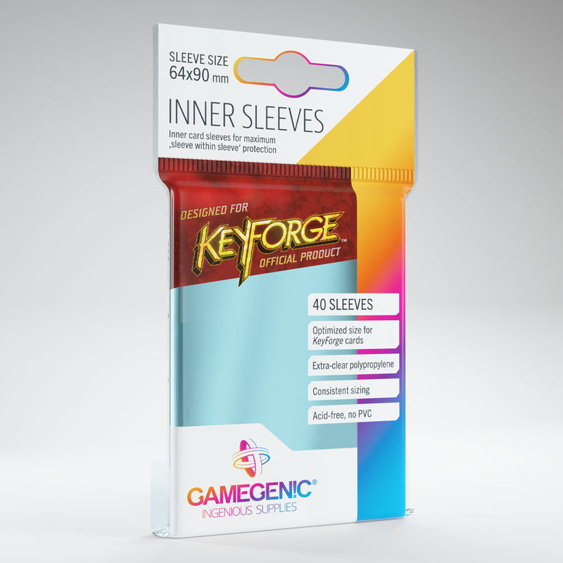 Gamegenic - Keyforge Inner Sleeves - Clear (40ct)
