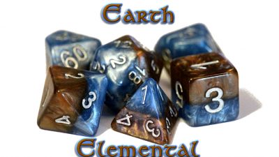 Gate Keeper Games: 7-Die Set Halfsies - Earth Elemental