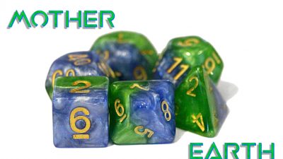 Gate Keeper Games: 7-Die Set Halfsies - Mother Earth