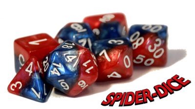 Gate Keeper Games: 7-Die Set Halfsies - Spider-Dice