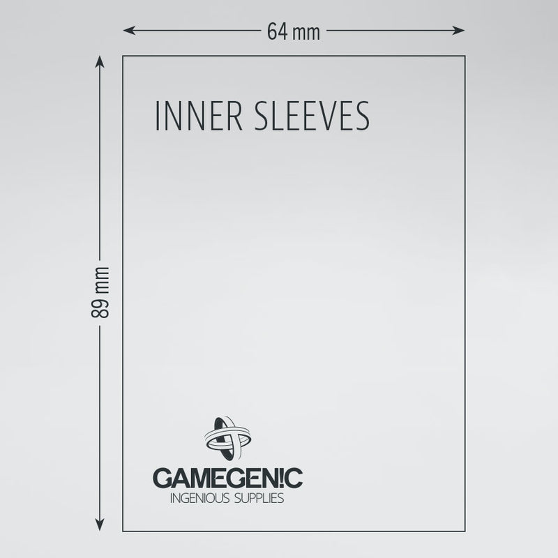 Gamegenic - Matte Double Sleeving Pack Sleeves - Clear/Black (2x100)