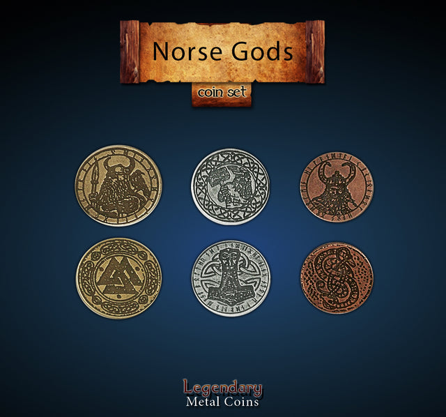 Legendary Metal Coins: Season 6 - Norse Gods Coin Set (24 pcs)