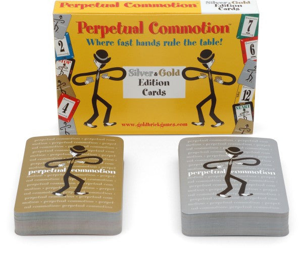 Perpetual Commotion Silver & Gold Edition Cards – Board Game Bliss