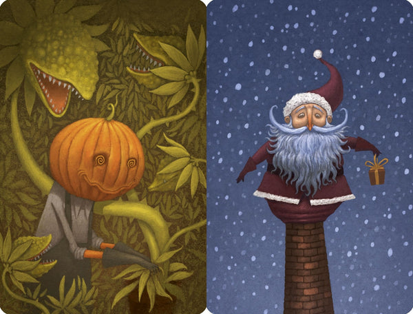 Dixit: "Pumpkinhead" and "Santa" Promo Cards