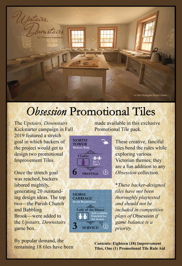 Obsession: Promotional Tiles (Canada only, see notes for US customers)