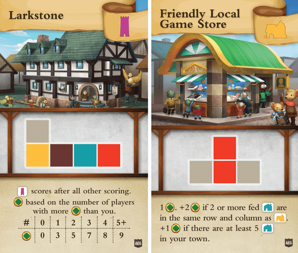 Tiny Towns: FLGS and Larkstone Promo Cards