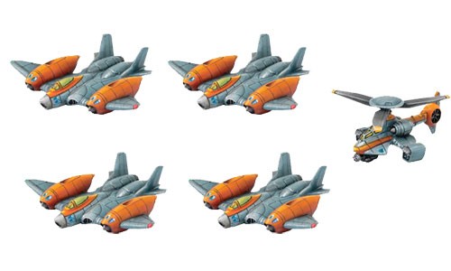 Monsterpocalypse Miniatures Game: Protector GUARD Unit - Strike Fighters & Rocket Chopper