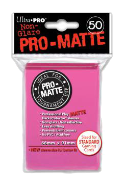 Ultra Pro - PRO-Matte 50ct Standard Deck Protector® sleeves: Bright Pink