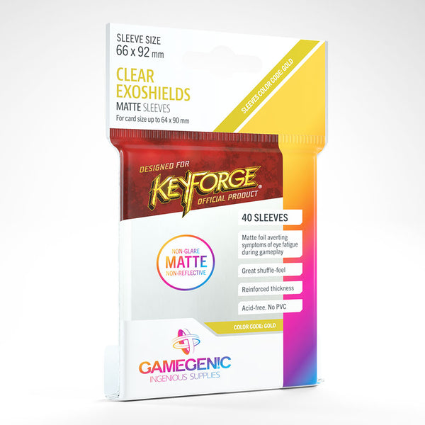 Gamegenic - Keyforge Exoshields Matte Sleeves - Clear