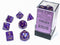 Chessex - 7-Dice Set - Borealis - Royal Purple / Gold ( Polyhedral )