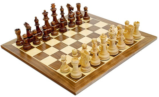 Chess Set, 15" Walnut, 3.75" King