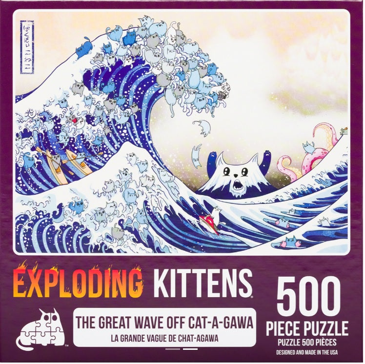 Puzzle - Exploding Kittens - Great Wave Off Catagawa (500 Pieces)