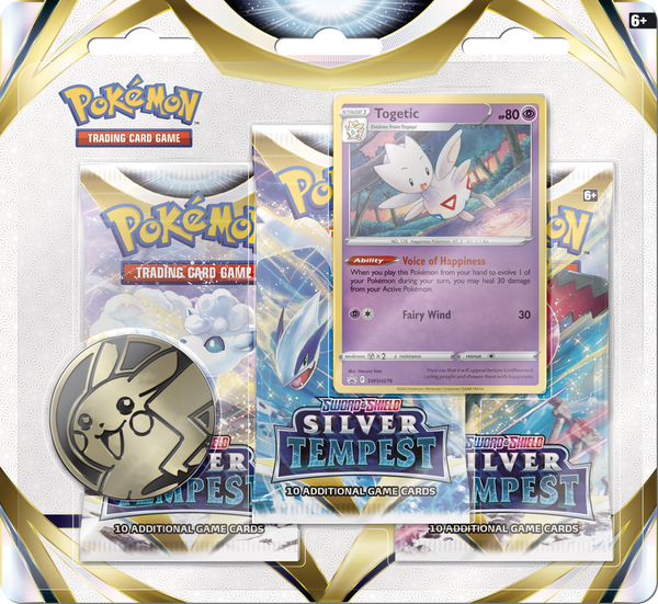 Pokémon - Sword & Shield: Silver Tempest - 3 Pack Blister - Togetic