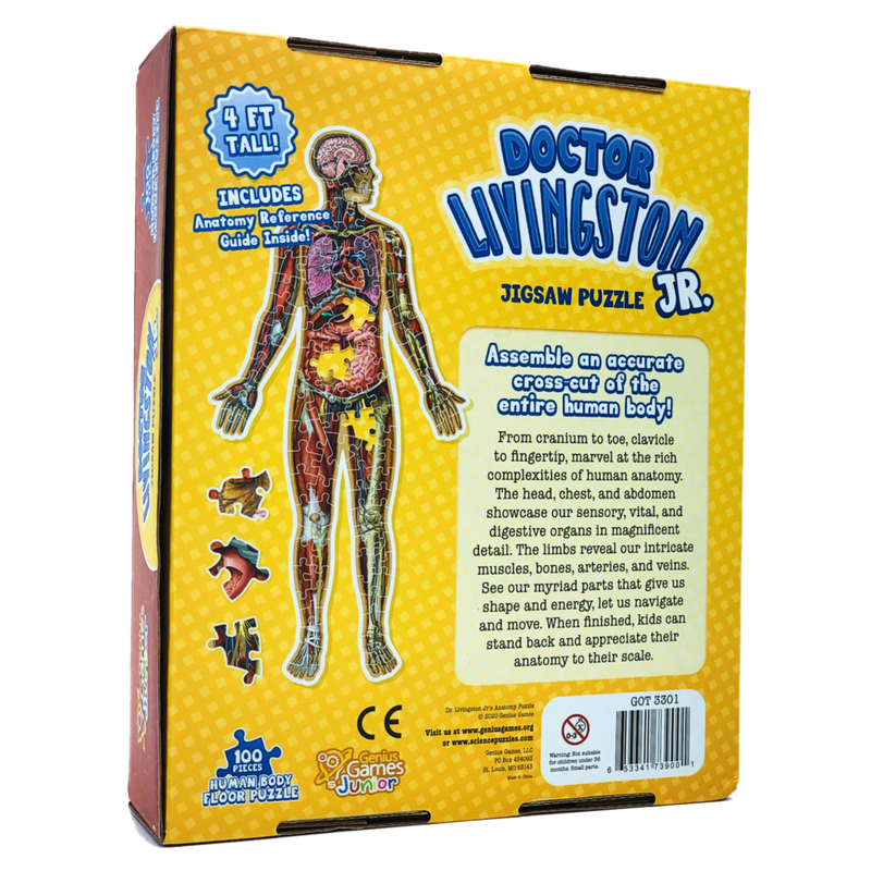 Puzzle - Genius Games - Dr Livingston Jr.: Human Body Floor Puzzle (100 Pieces)