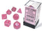 Chessex - 7-Dice Set - Borealis - Pink / Silver ( Polyhedral )
