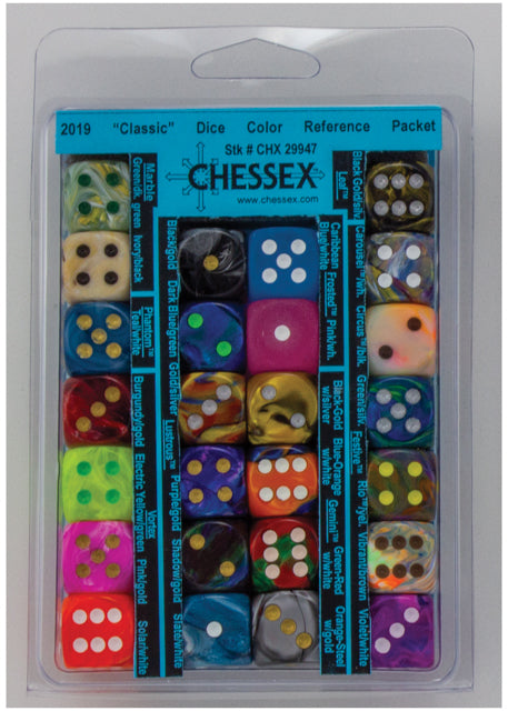 Chessex - 2021 "Classic" Dice Color Reference Packet