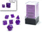 Chessex - 7-Dice Set - Mini Borealis - Royal Purple / Gold Luminary