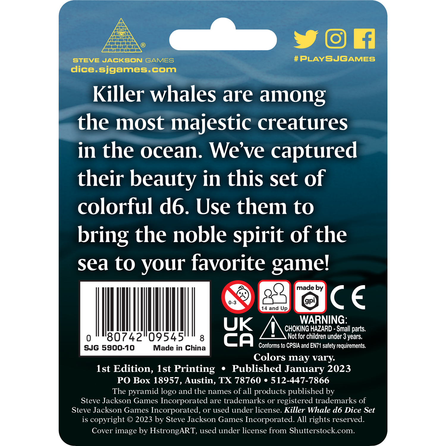 Killer Whale D6 Dice Set