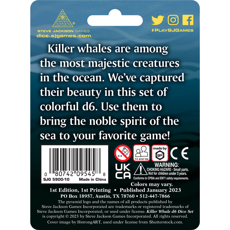 Killer Whale D6 Dice Set