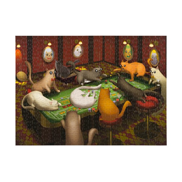 Puzzle - Exploding Kittens - Cats Playing Craps (500 Pieces)