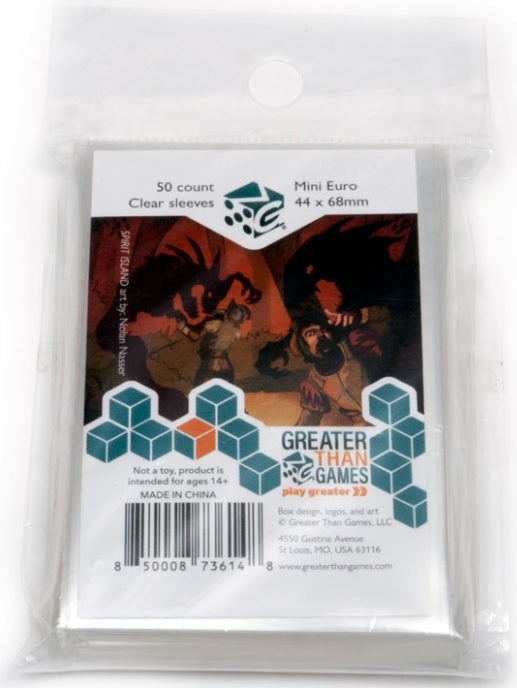 Greater Than Games - Mini Euro Size Card Sleeves (50ct)