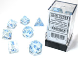 Chessex - 7-Dice Set - Borealis - Icicle / Light Blue Luminary ( Polyhedral )