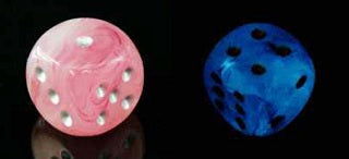 Chessex - Ghostly Glow: 12D6 Pink / Silver