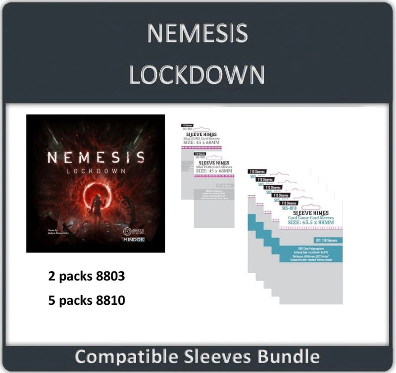 Sleeve Kings - Sleeve Bundle - Nemesis: Lockdown (Base Game)