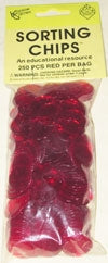Koplow Games - Transparent Plastic Tokens - Bag of 250 (Red)