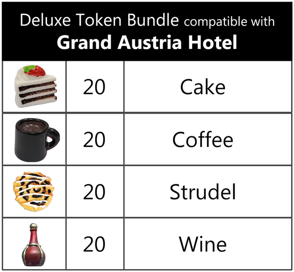 Top Shelf Gamer - Deluxe Token Bundle compatible with Grand Austria Hotel (set of 80)