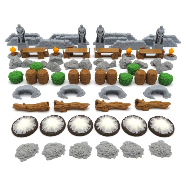 BGExpansions - Lord of the Ring: Journeys in Middle Earth and Shadowed Paths Expansion - Scenery Pack (62 Pieces)