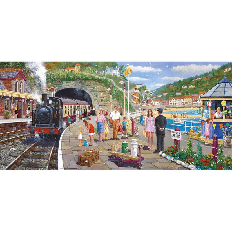 Puzzle - Gibsons - Seaside Train (636 Pieces)