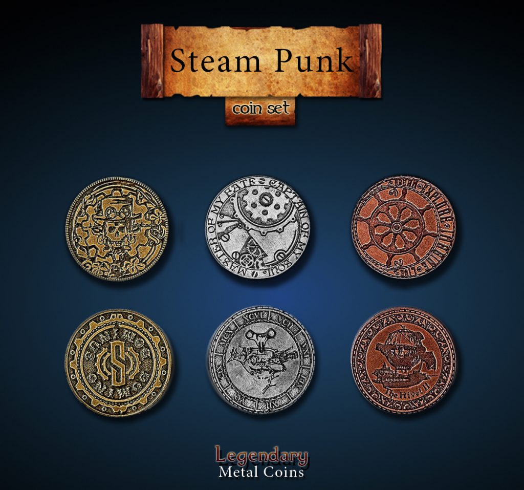 Legendary Metal Coins: Season 1 - Steam Punk Coin Set (24 pcs)