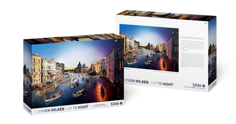 Puzzle - 4D Cityscape - Stephen Wilkes Regata Storica, Venice, Day to Night (1000 Pieces)