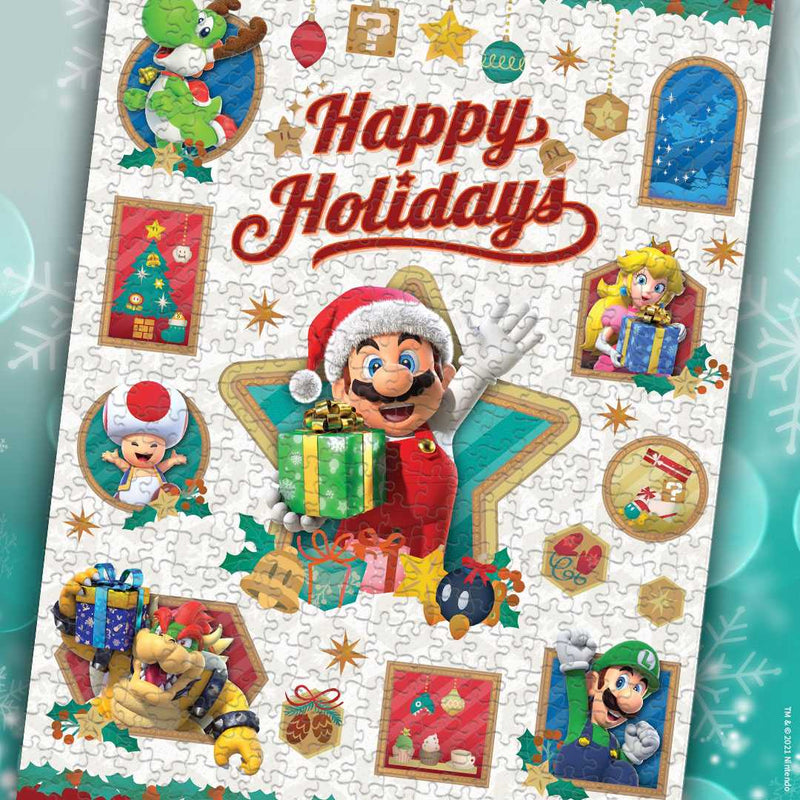 Puzzle - USAopoly - Super Mario “Happy Holidays” (1000 Pieces)