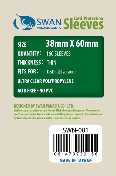 SWAN Sleeves - Card Sleeves (38 x 60 mm) - 160 Pack, Thin Sleeves