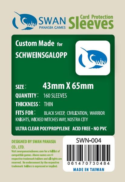 SWAN Sleeves - Card Sleeves (43 x 65 mm) - 160 Pack, Thin Sleeves