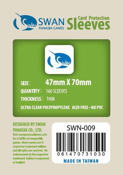 SWAN Sleeves - Card Sleeves (47 x 70 mm) - 160 Pack, Thin Sleeves