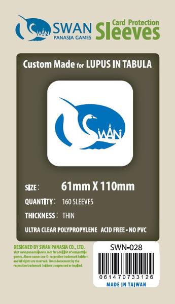 SWAN Sleeves - Card Sleeves (61 x 110 mm) - 160 Pack, Thin Sleeves