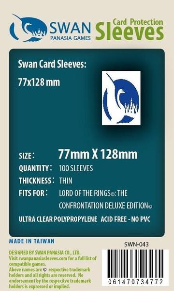 SWAN Sleeves - Card Sleeves (77 x 128 mm) - 100 Pack, Thin Sleeves - LOTR: the Confrontation Deluxe