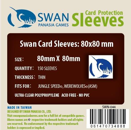 SWAN Sleeves - Card Sleeves (80 x 80 mm) - 150 Pack, Thin Sleeves