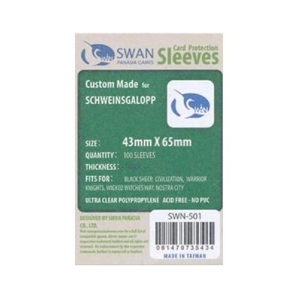 SWAN Sleeves - Card Sleeves (43 x 65 mm) - 100 Pack, Thick Sleeves