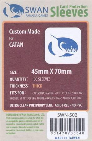 SWAN Sleeves - Card Sleeves (45 x 70 mm) - 100 Pack, Mini Euro Thick Sleeves