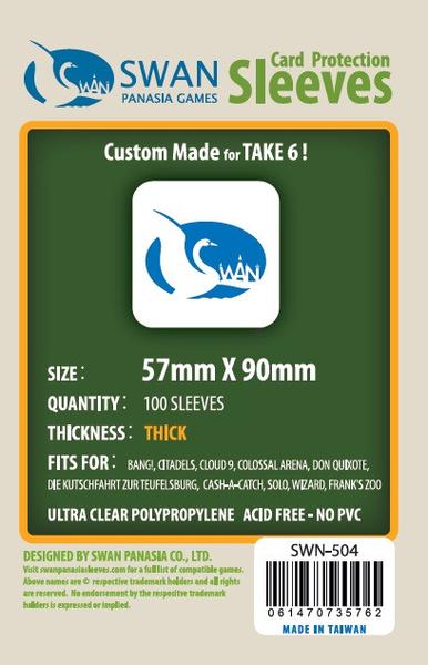 SWAN Sleeves - Card Sleeves (57 x 90 mm) - 100 Pack, Standard USA Thick Sleeves