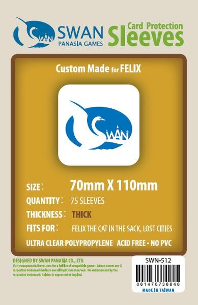 SWAN Sleeves - Card Sleeves (70 x 110 mm) - 75 Pack, Thick Sleeves